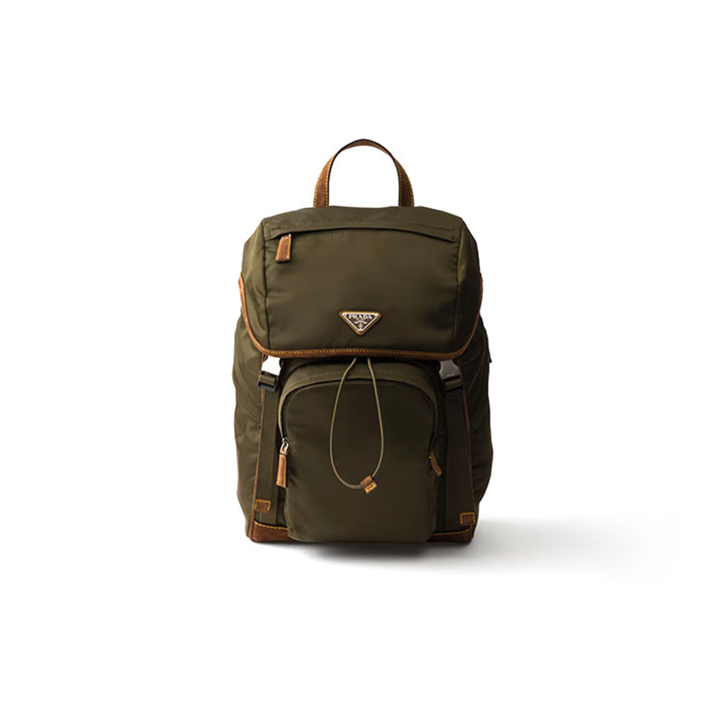 Pra*a re-nylon and leather backpack 2vz135 (45*27*17cm)